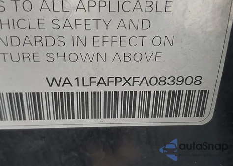 2015 Audi Q5 2.0T Premium from USA, damaged, VIN WA1LFAFPXFA083908